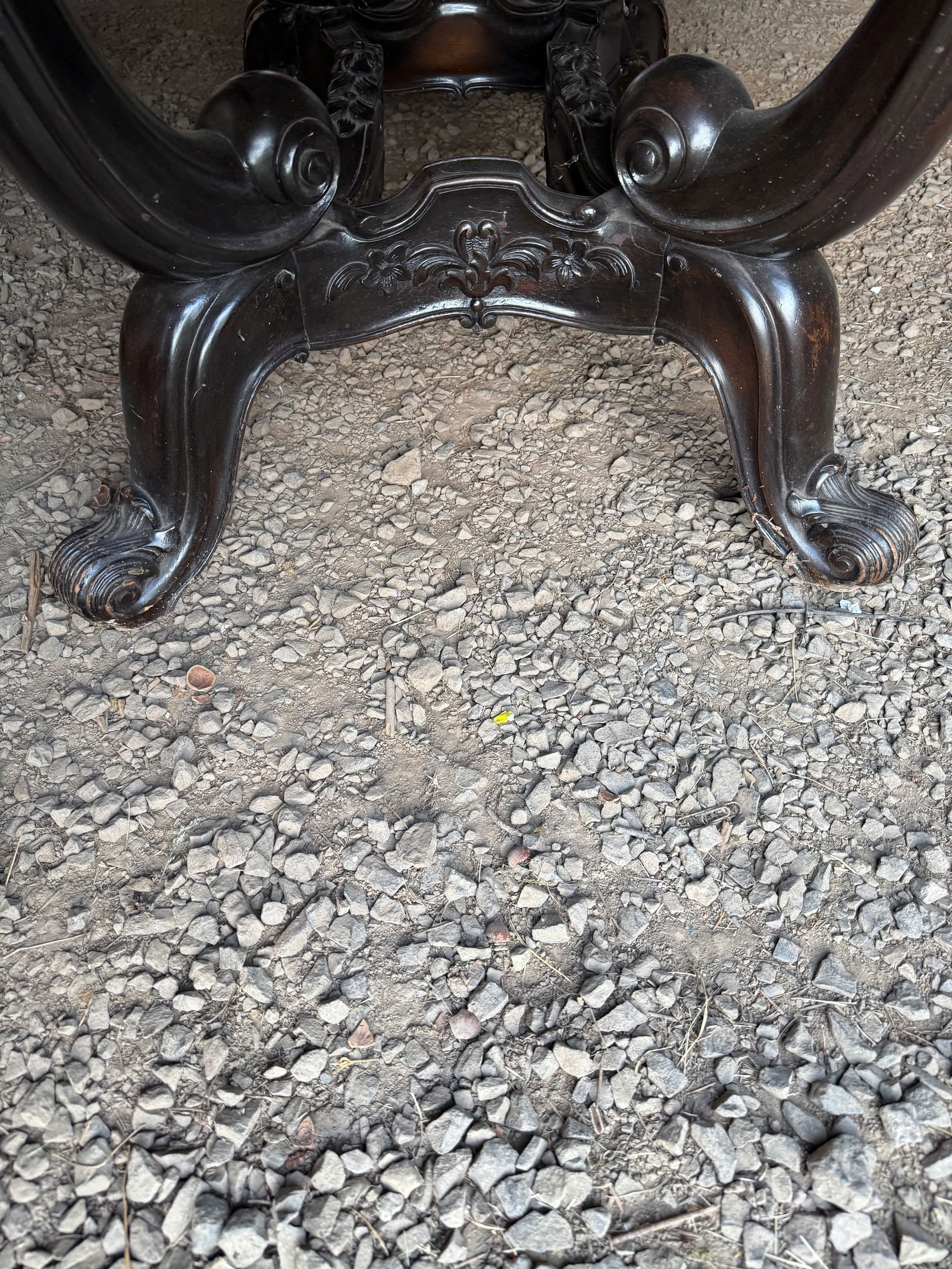 Walnut Burlwood Inlay Table 19th Century Rococo Revival - 13