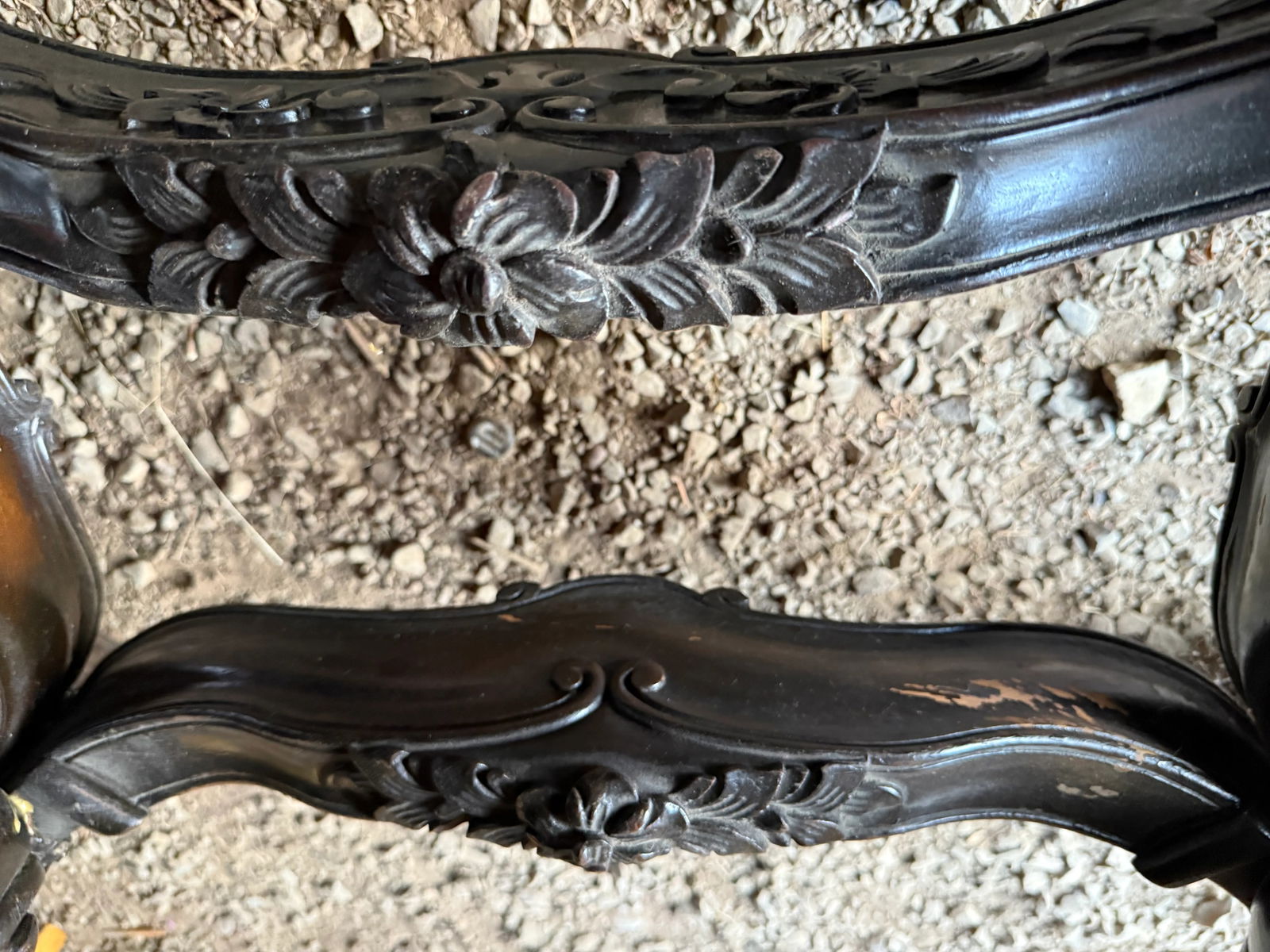 Walnut Burlwood Inlay Table 19th Century Rococo Revival - 8