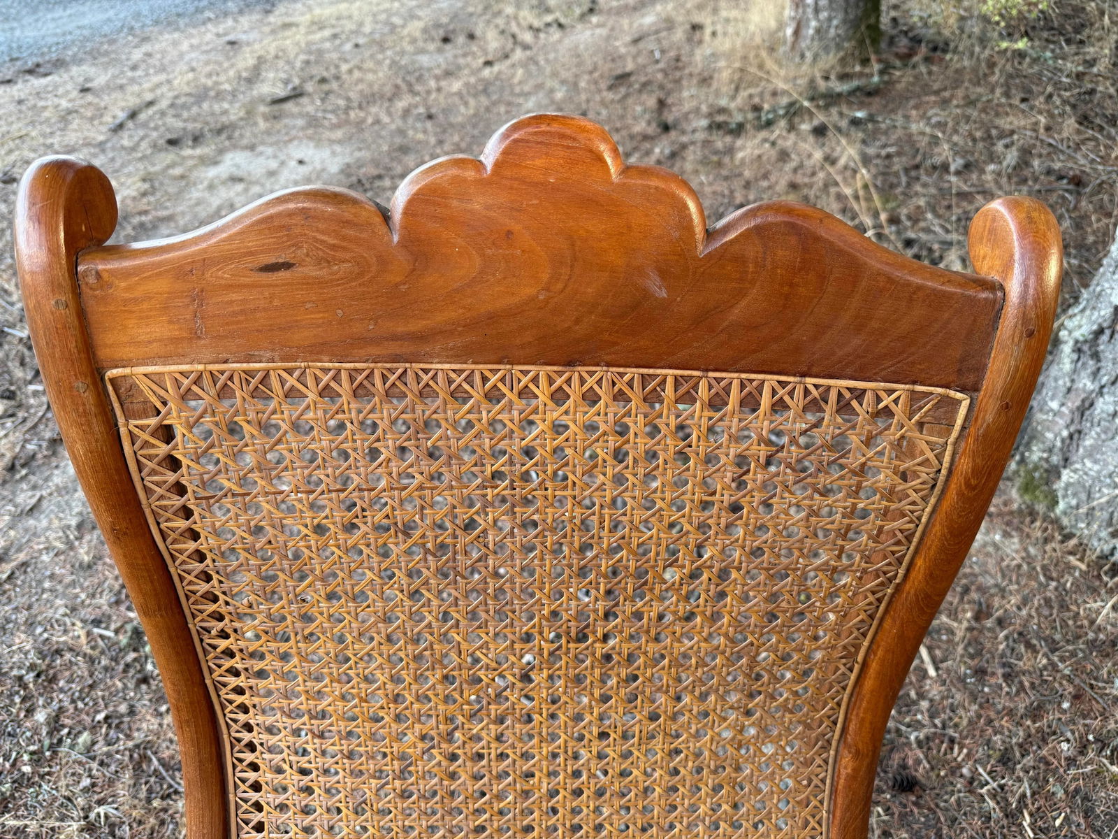 Late 19th Century Cane Back Tiger Maple Rocking Chair - 7