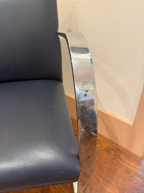 Mid 20th Century Pair of Mies Van Der Rohe for Knoll Flat Bar Brno Chairs - 16