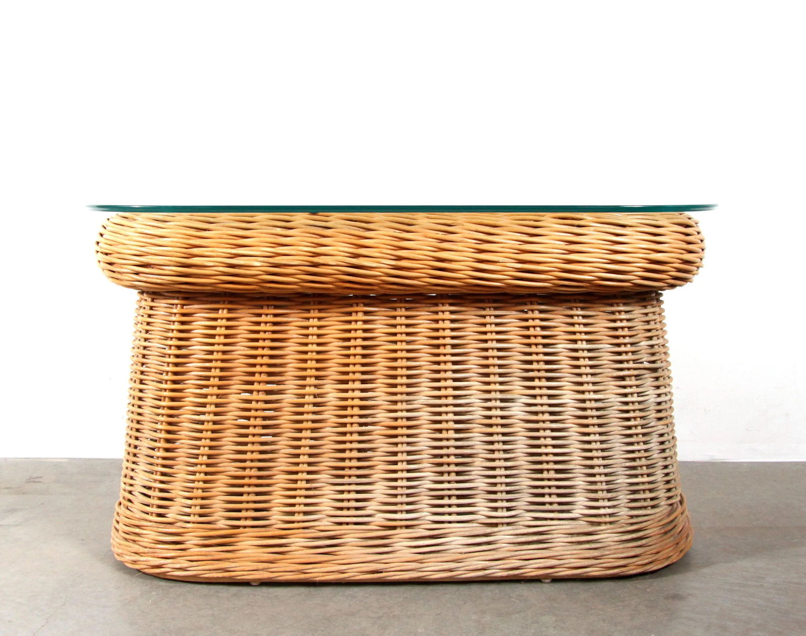 Vintage Hollywood Regency Pencil Reed Console Table - 4