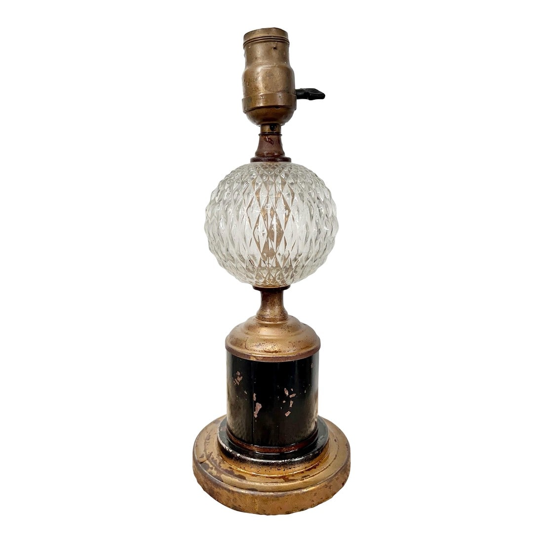 Mid 19th Century Frederick Cooper French Neo Classical Hand Painted Gold Swirl and Crystal Enamel (1 of 4)