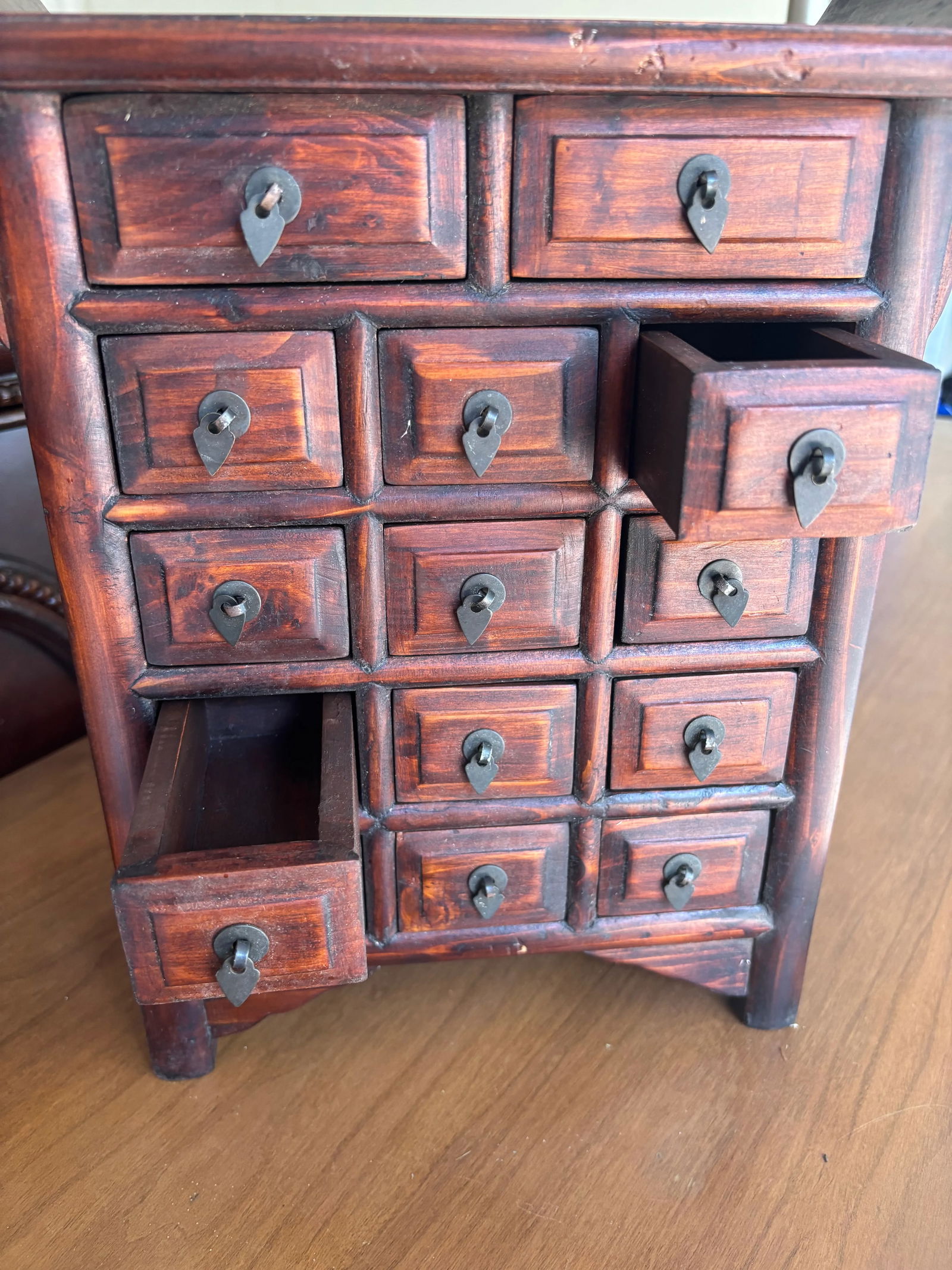 Vintage Chinese Medicine Cabinet With 14 Drawers, Apothecary Cabinet, 1950s - 2