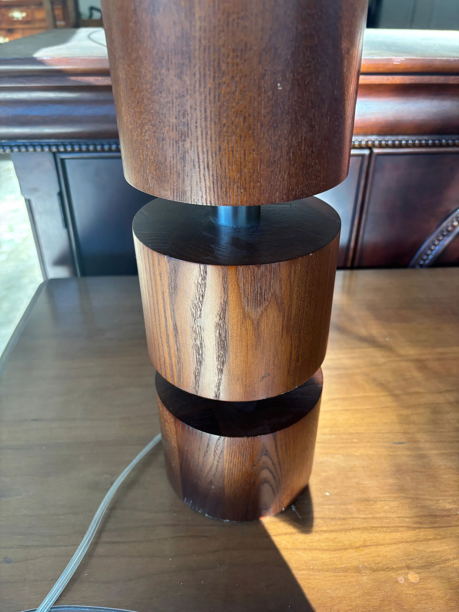 Mid 20th Century Midcentury Modern Danish Teakwood Table Lamp - 3