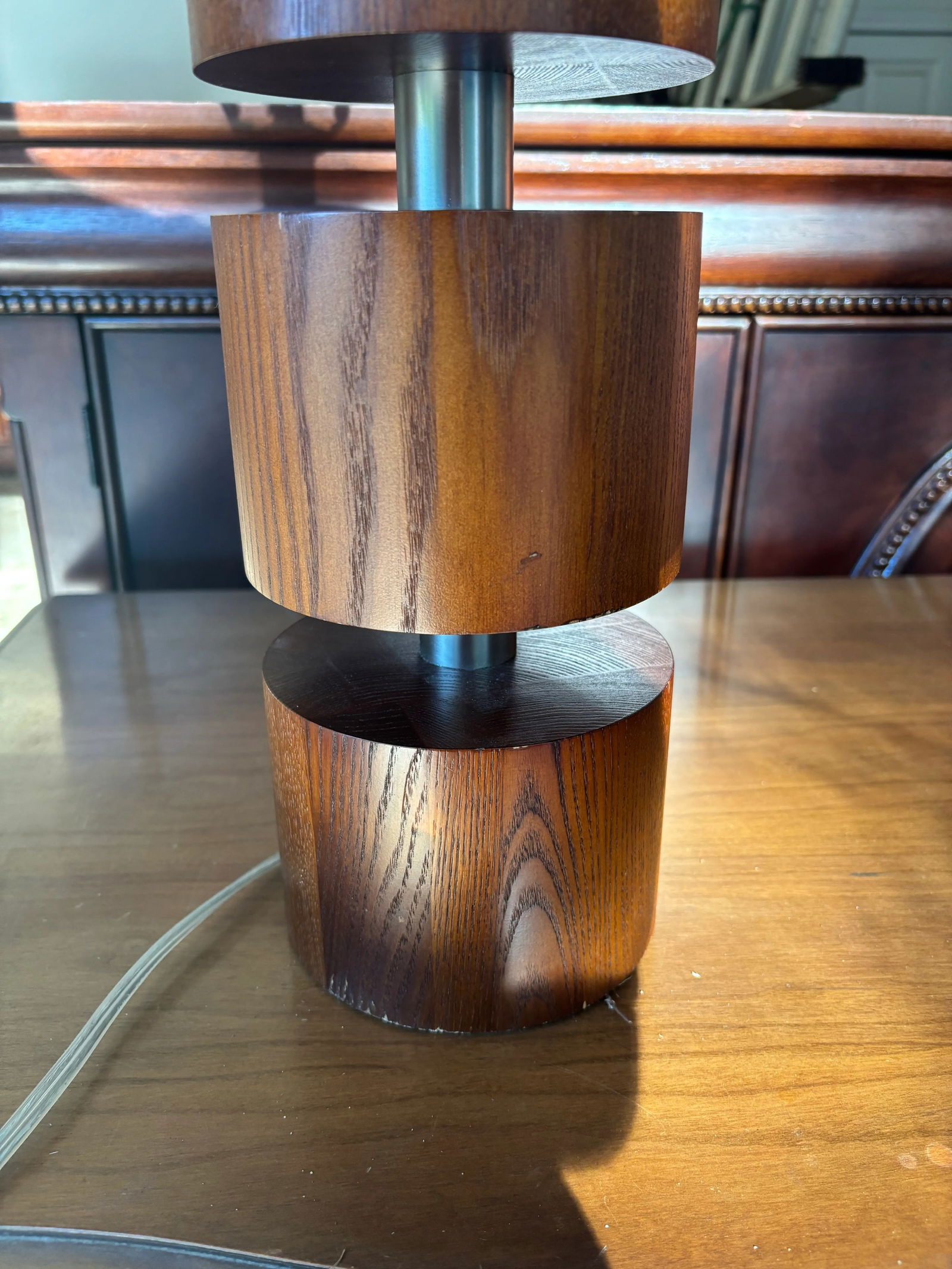 Mid 20th Century Midcentury Modern Danish Teakwood Table Lamp - 4