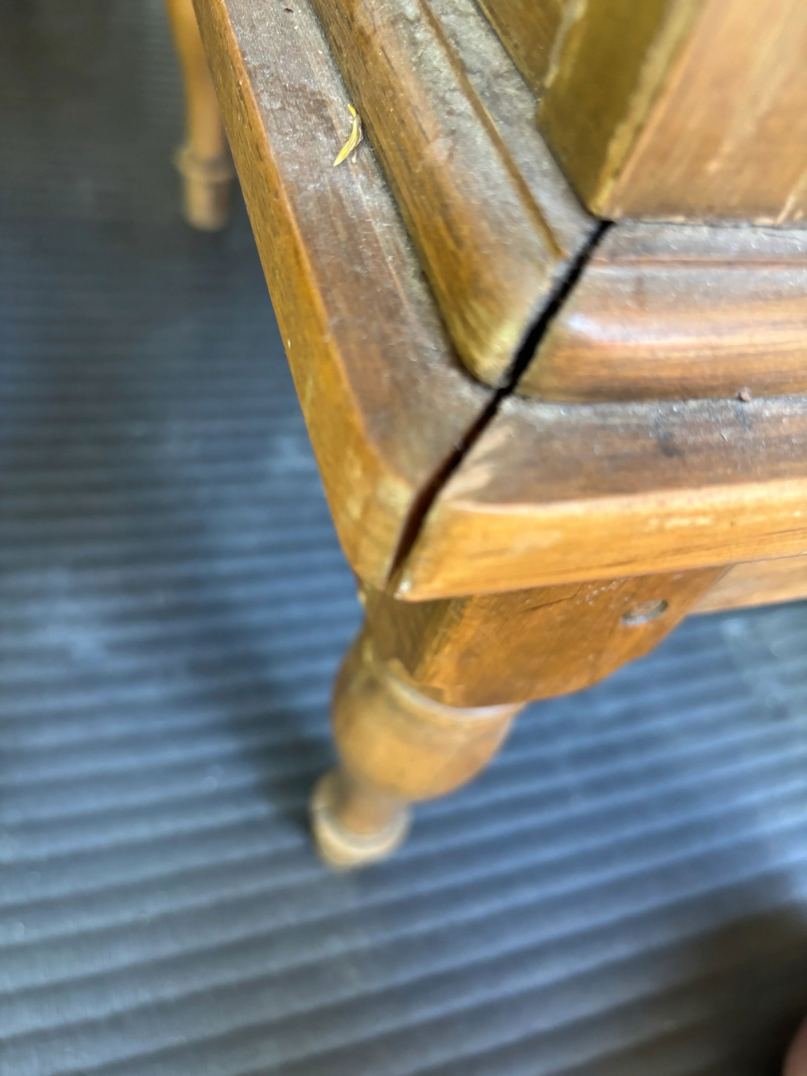 Midcentury Marble Top Step-Back End Tables, Set of Two - 9