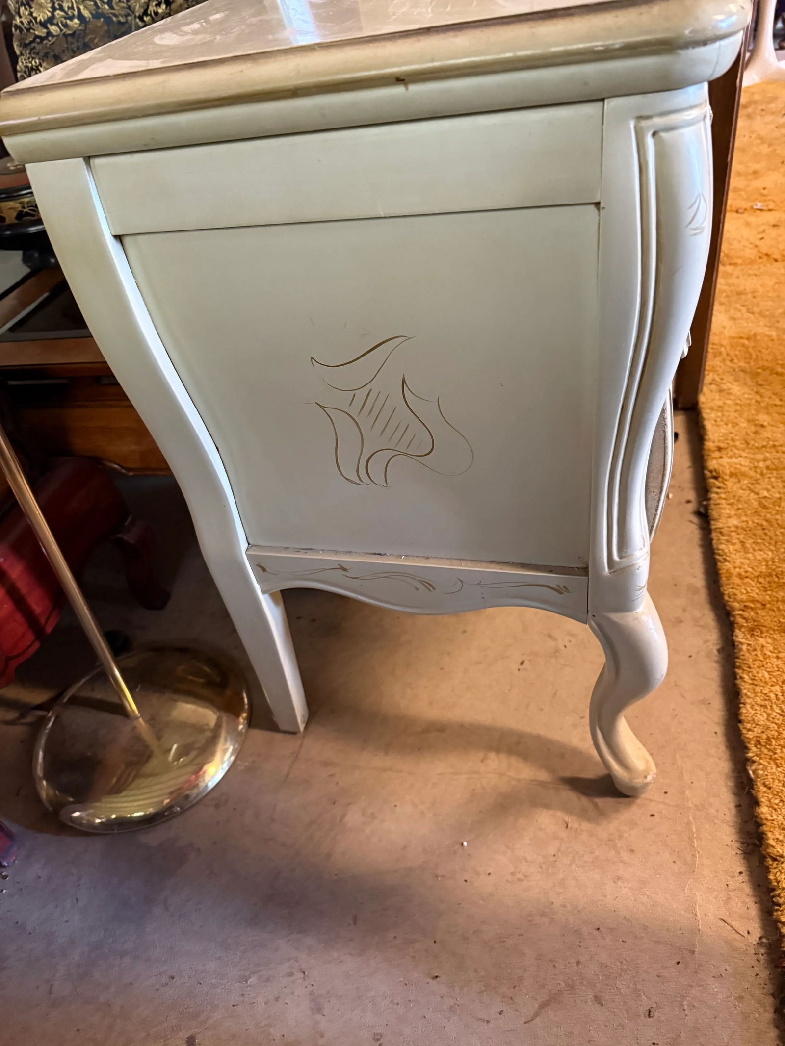 Vintage Hand Painted Charming Bombe Venetian Chest by Sanford Co. - 8