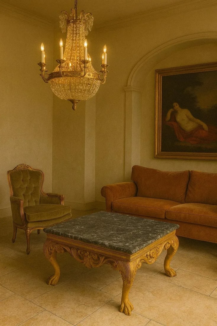 Late 19th Century Styled Ornate Italian Carved Marble Side Table - 2