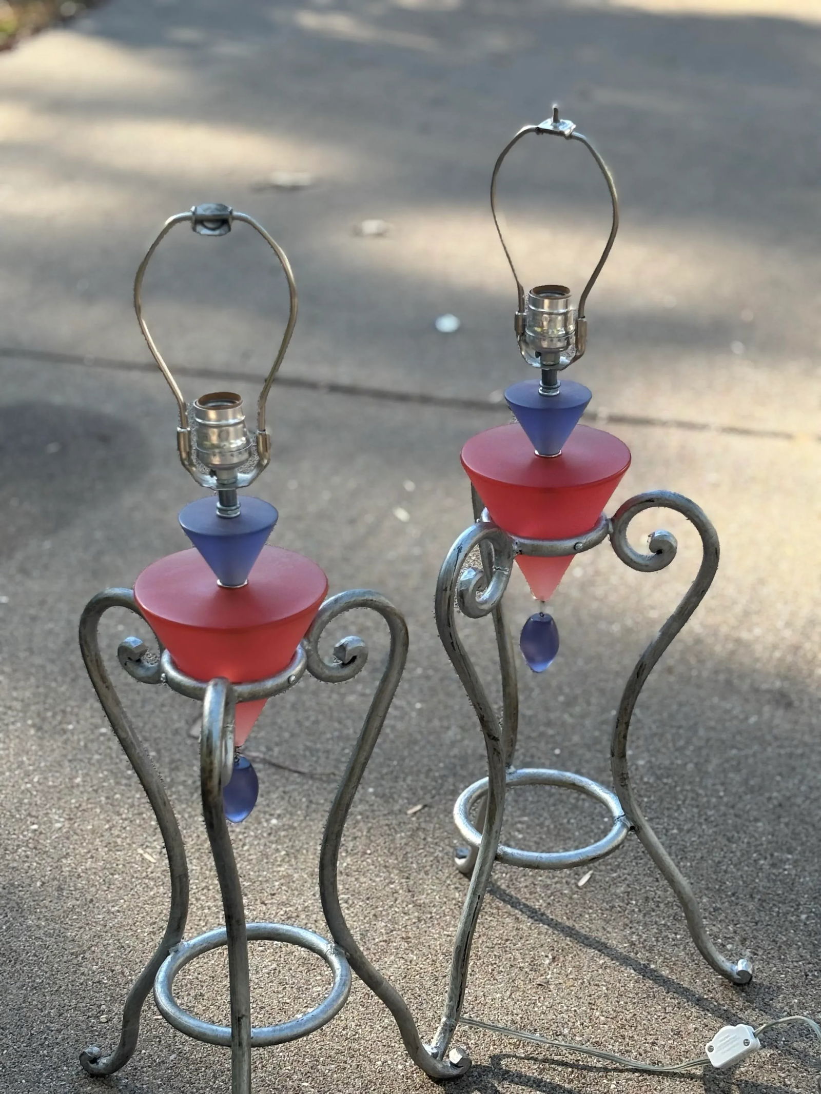 1970s Van Teal Art Deco Lucite Table Lamps, Set of Two - 2