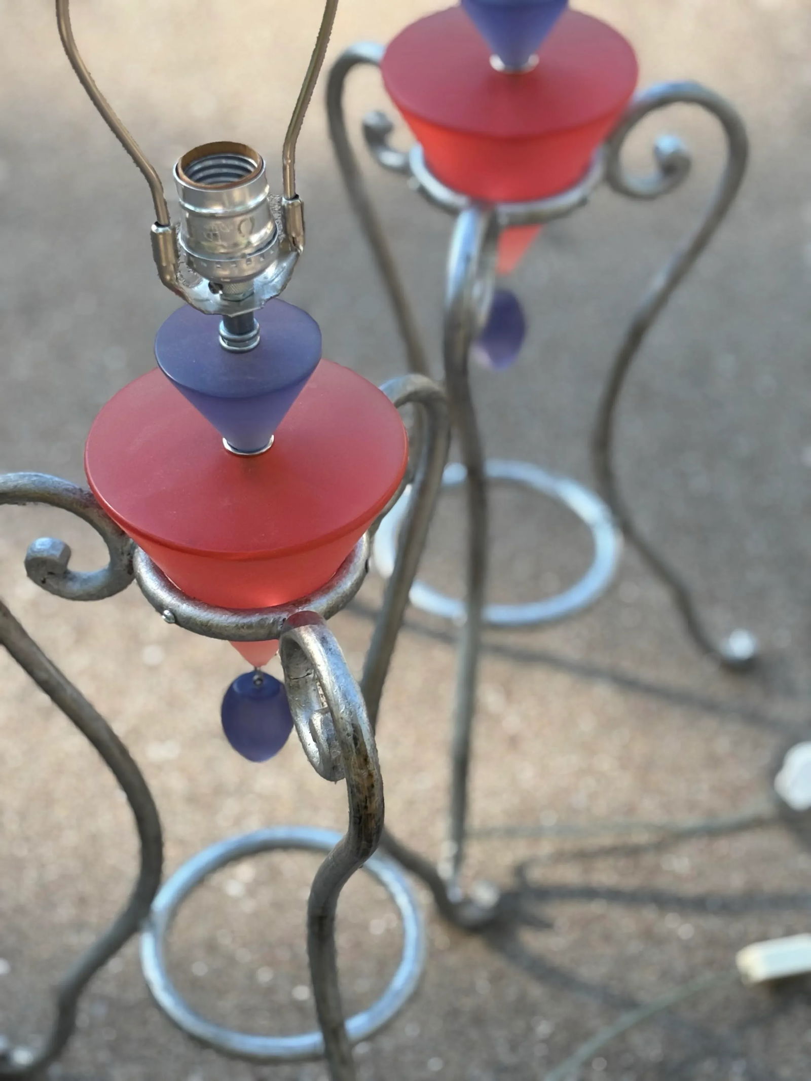 1970s Van Teal Art Deco Lucite Table Lamps, Set of Two - 6