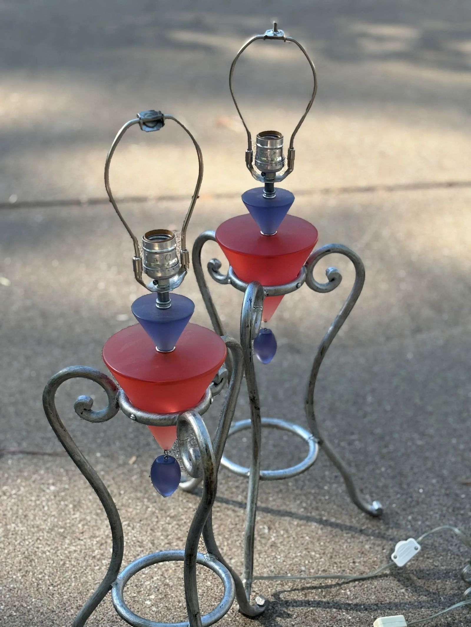 1970s Van Teal Art Deco Lucite Table Lamps, Set of Two - 8