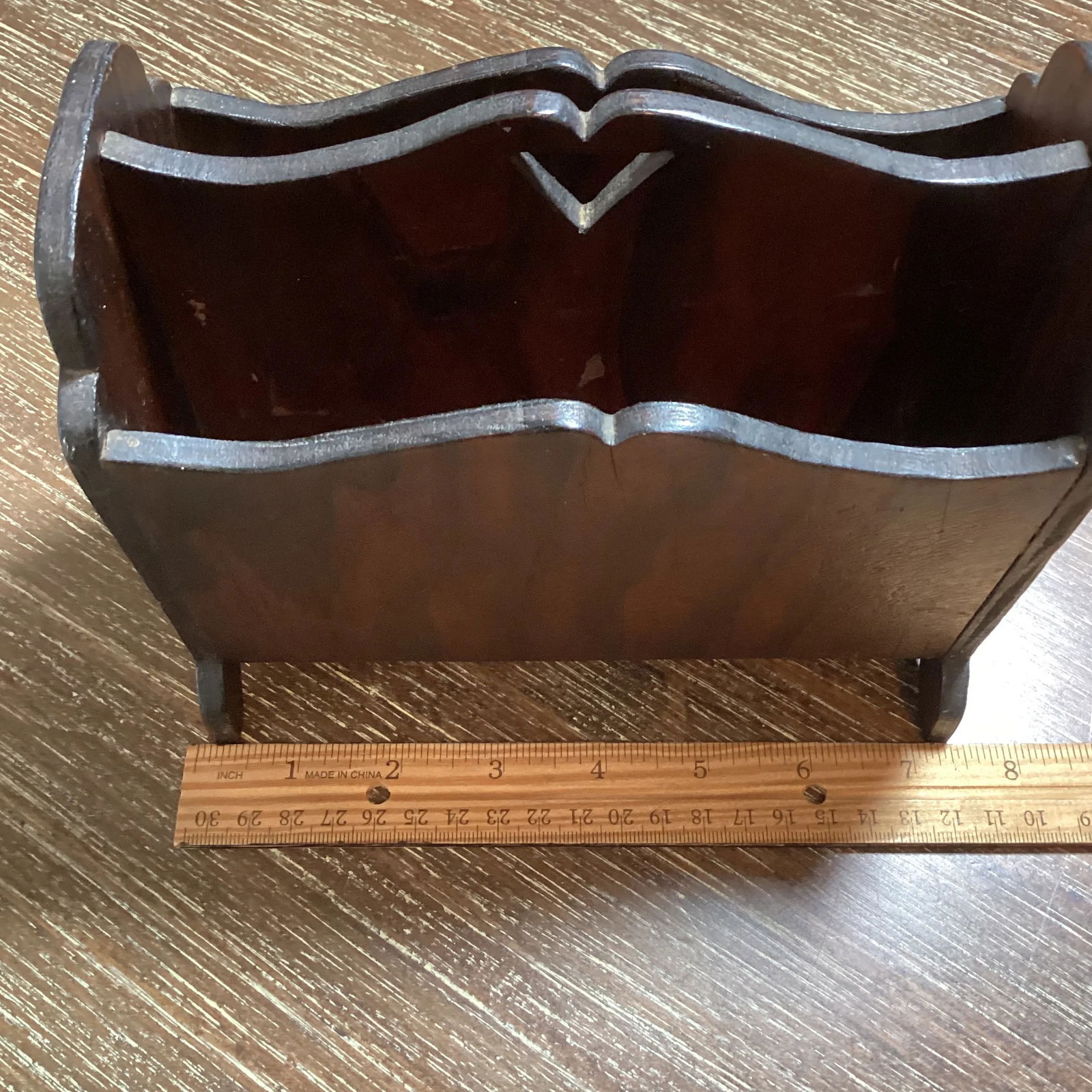 Vintage Wooden Letter Mail Holder Farmhouse Decor Primitive Handmade - 5