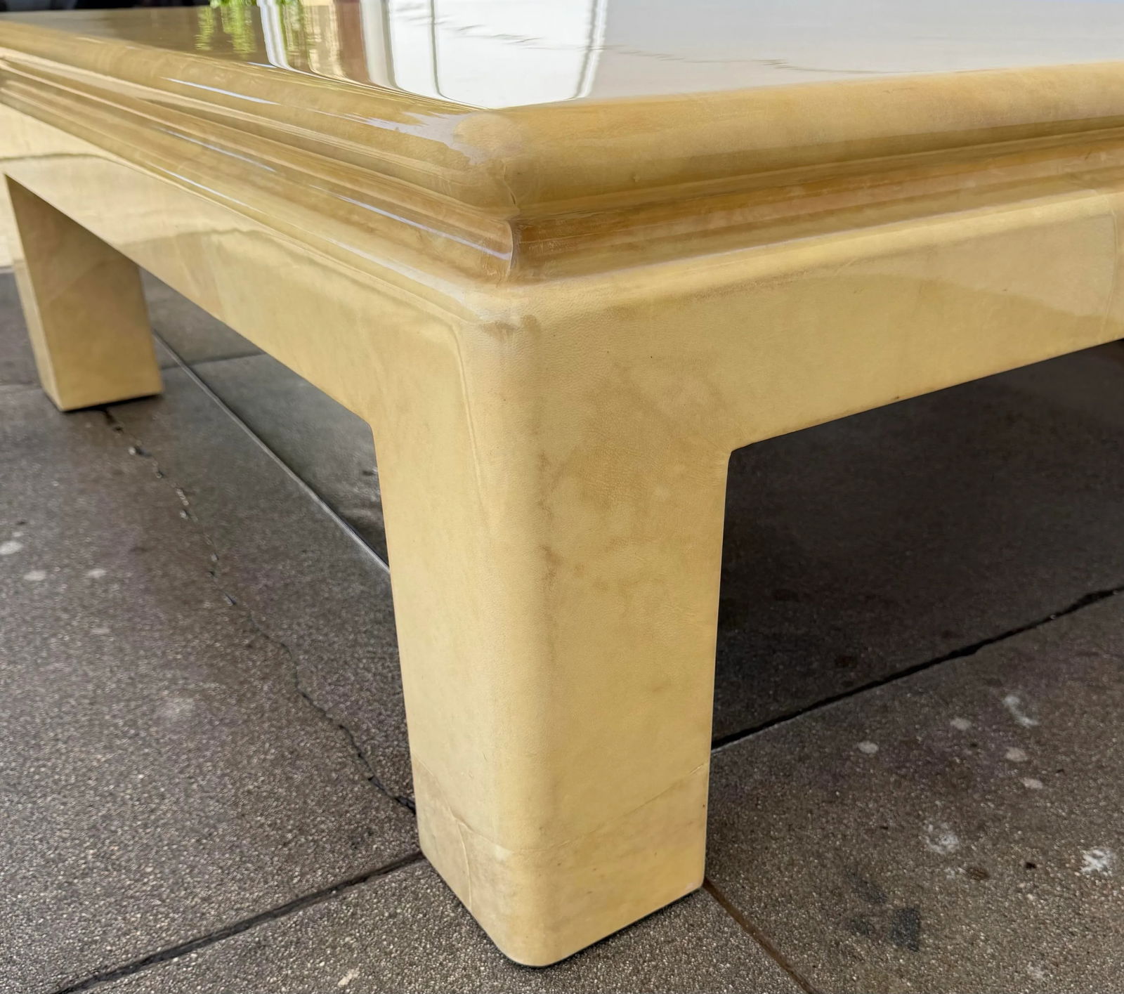 A Sally Sirkin Lewis Designed for J Robert Scott & Associates,Inc. Parchment Cocktail/Coffee Table. - 2