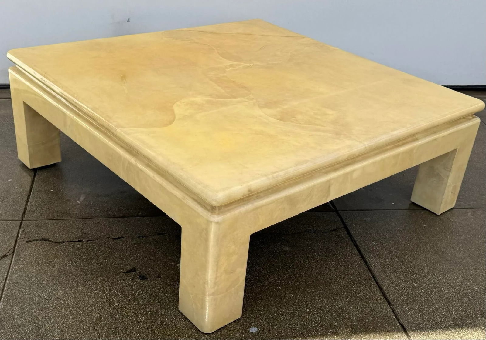 A Sally Sirkin Lewis Designed for J Robert Scott & Associates,Inc. Parchment Cocktail/Coffee Table. - 3