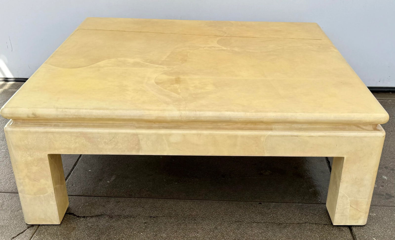 A Sally Sirkin Lewis Designed for J Robert Scott & Associates,Inc. Parchment Cocktail/Coffee Table. - 4