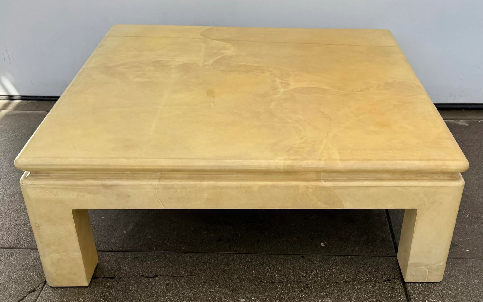 A Sally Sirkin Lewis Designed for J Robert Scott & Associates,Inc. Parchment Cocktail/Coffee Table. - 6