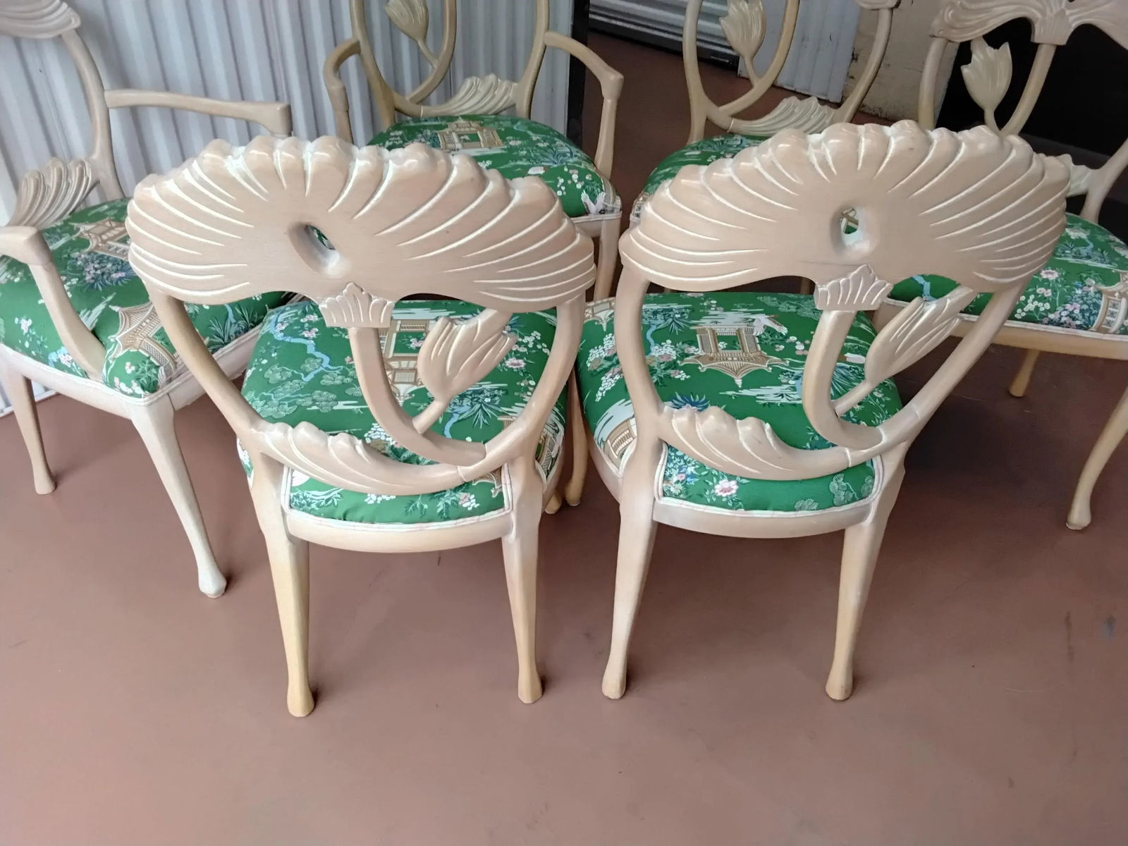 Mid 20th Century Palm Beach Lotus Dining Chairs - 5