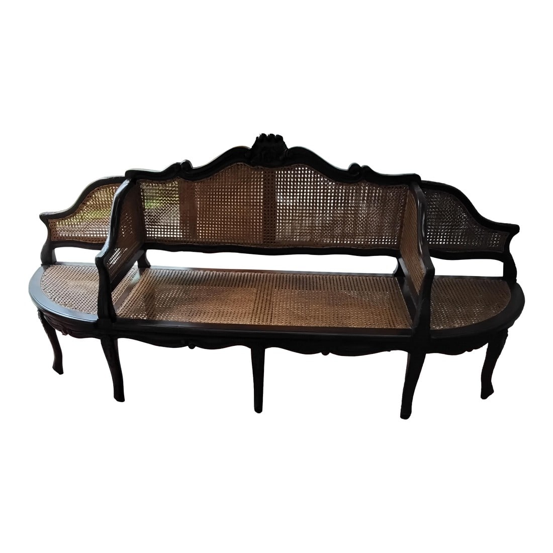 British Colonial Bench: The most unique seating that will be a show stopper in your home. This fully wood and caned seating can be used at a dining table, in a foyer, in a sunroom or at the foot of the bed. British Colonial