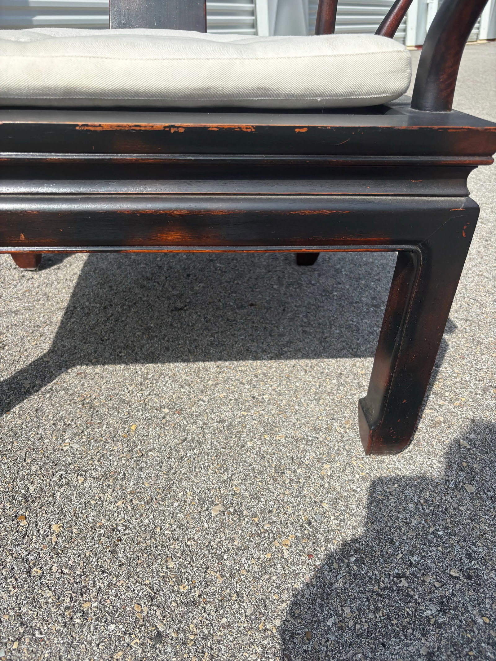 Late 20th Century Ming Imperial Palace Horseshoe Arm Chairs, Set of Two Attributed to Century Furnit - 4