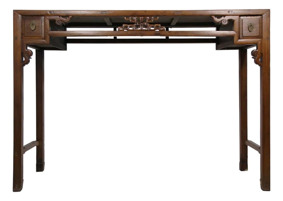 19th Century Antique Chinese Open Carved Altar/Sofa Table, Console (1 of 11)