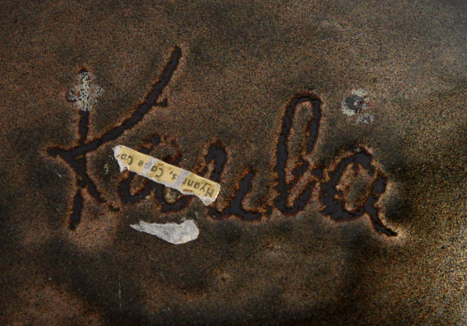 Mid Century Modern Enamel on Copper Dish by Kareka - 6