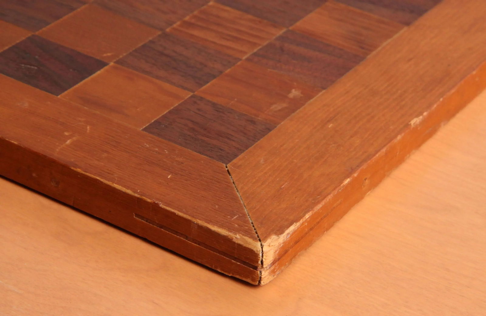 Vintage Americana Homemade Chess or Checkers Game Board - 7