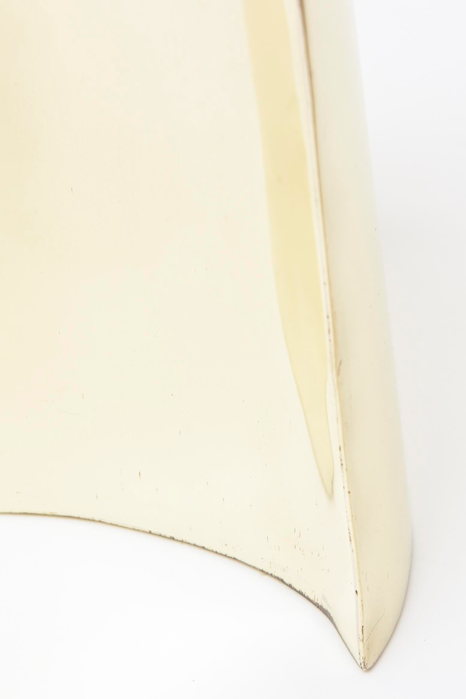 Vintage Pyramid Brass Triangle Sculpture With Random Holes - 9