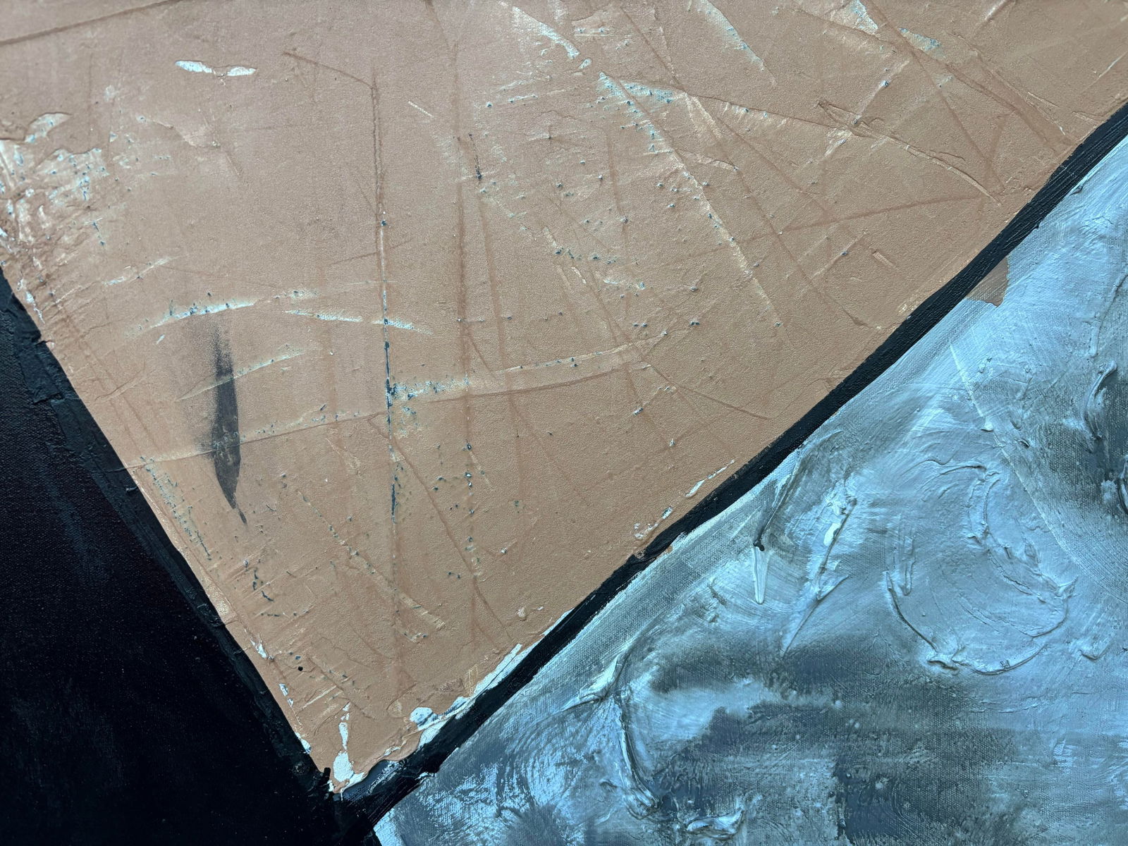 Large Scale Minimalist Neutral Textured Painting - 10