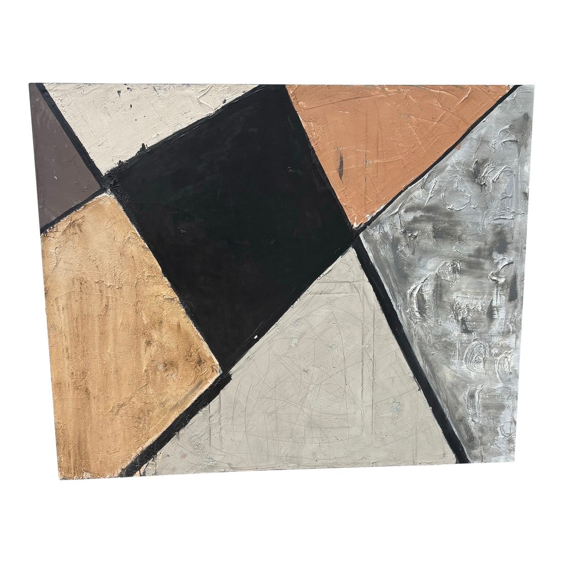 Large Scale Minimalist Neutral Textured Painting: Its layered, tactile surface and soft neutral tones create depth and warmth while maintaining a serene, modern aesthetic"”perfect for adding subtle dimension to contemporary or organic