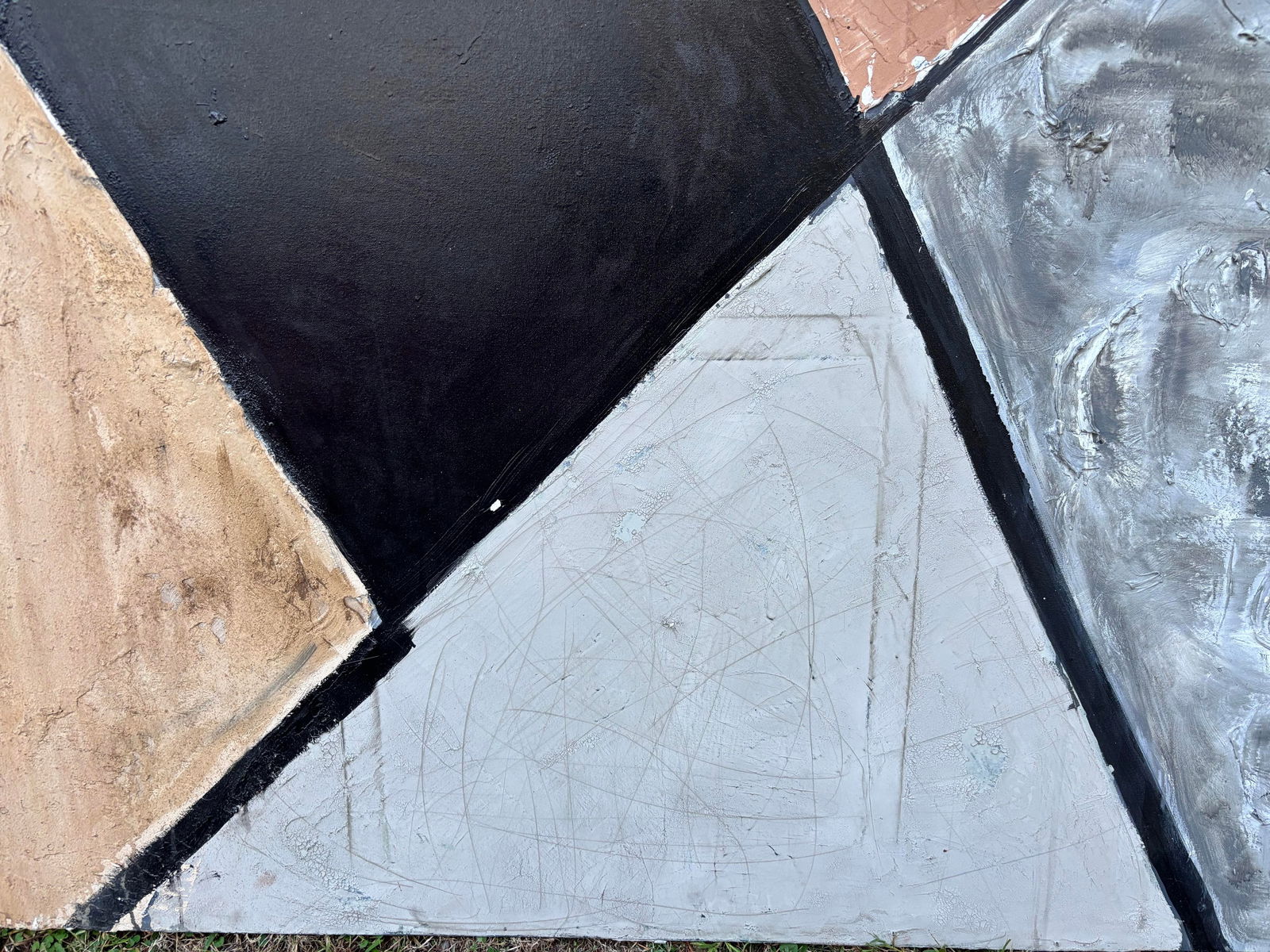 Large Scale Minimalist Neutral Textured Painting - 5