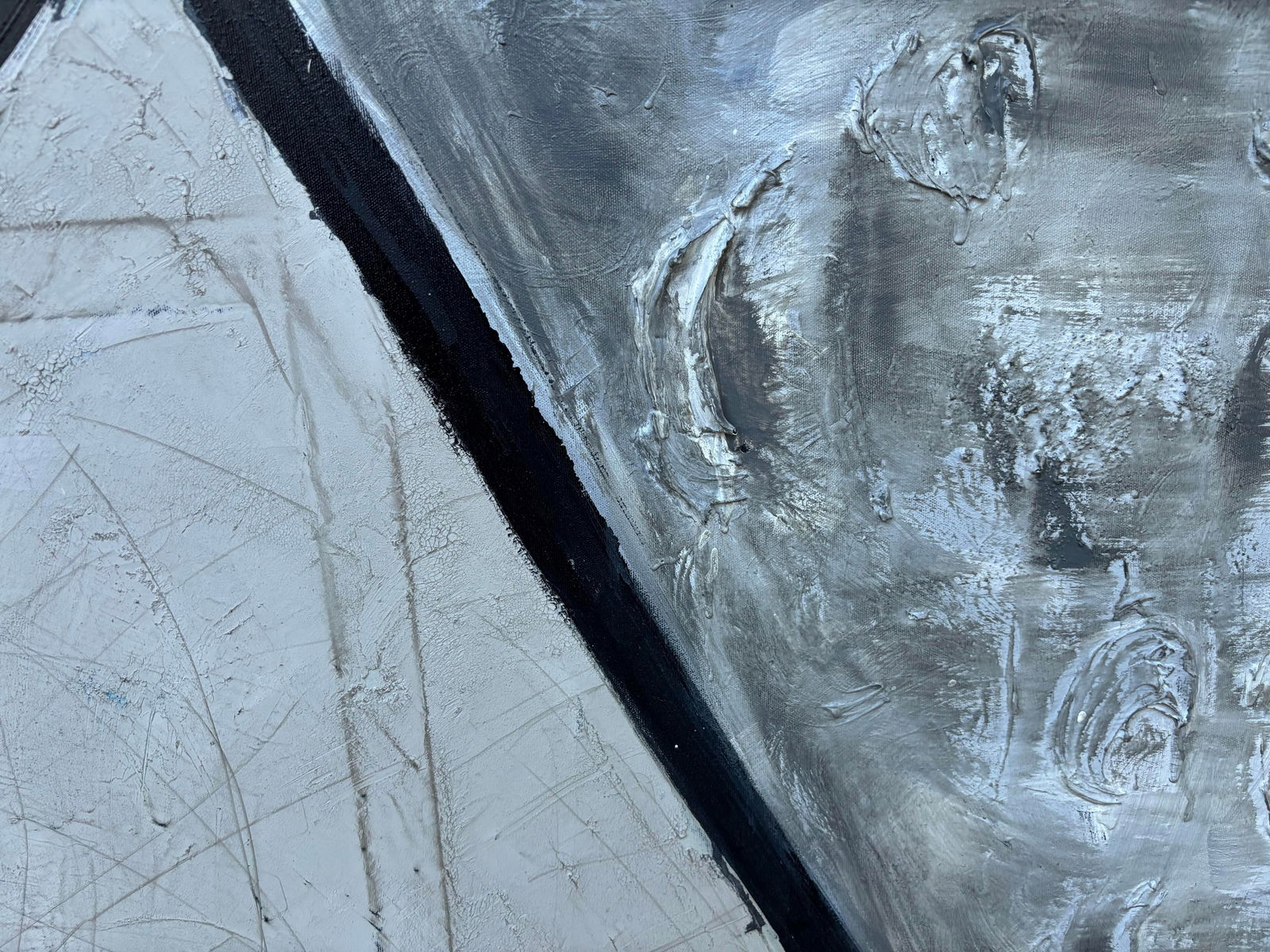 Large Scale Minimalist Neutral Textured Painting - 6