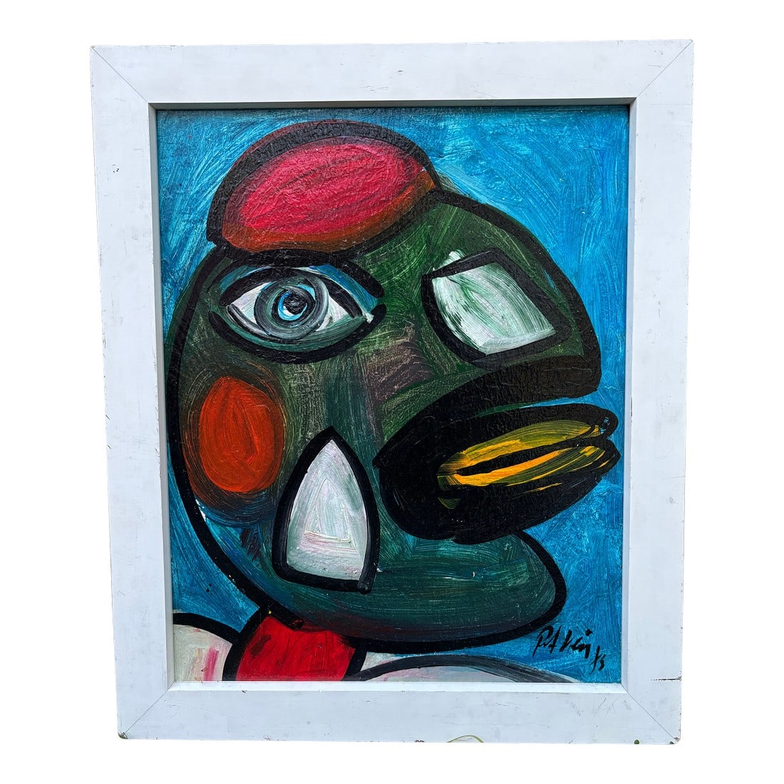 Peter Keil "Pablo Picasso Berlin" Abstract Cubism Painting, Framed: Peter Robert Keil, a German artist born in 1942, has led a life immersed in creativity and expression. Known for his vibrant and emotive abstract paintings, Keil's journey as an artist began in post-w