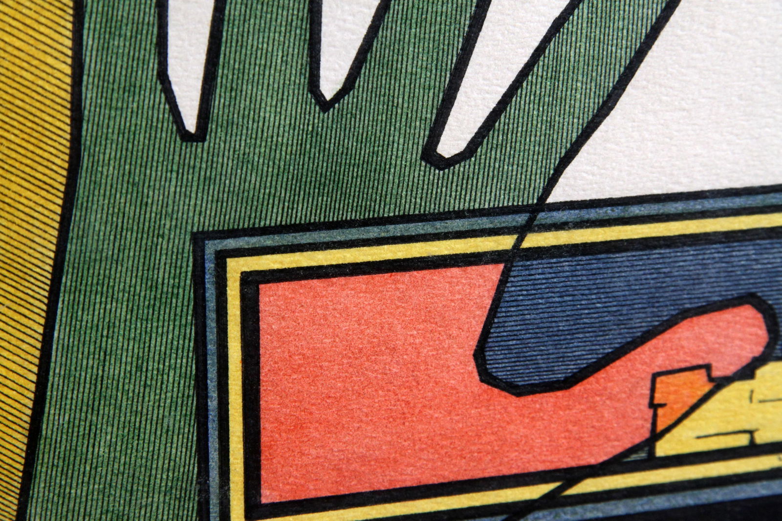 Vintage C.1975 Cubist Abstract Landscape Painting by Yvonne Vaya - 6