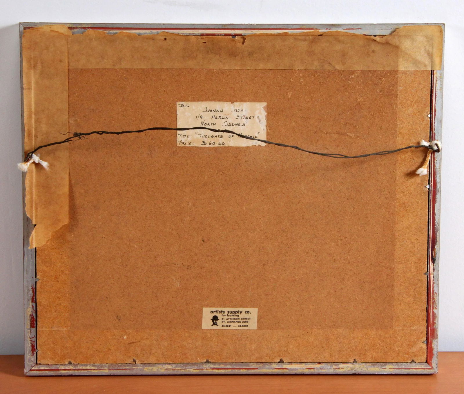 Vintage C.1975 Cubist Abstract Landscape Painting by Yvonne Vaya - 8