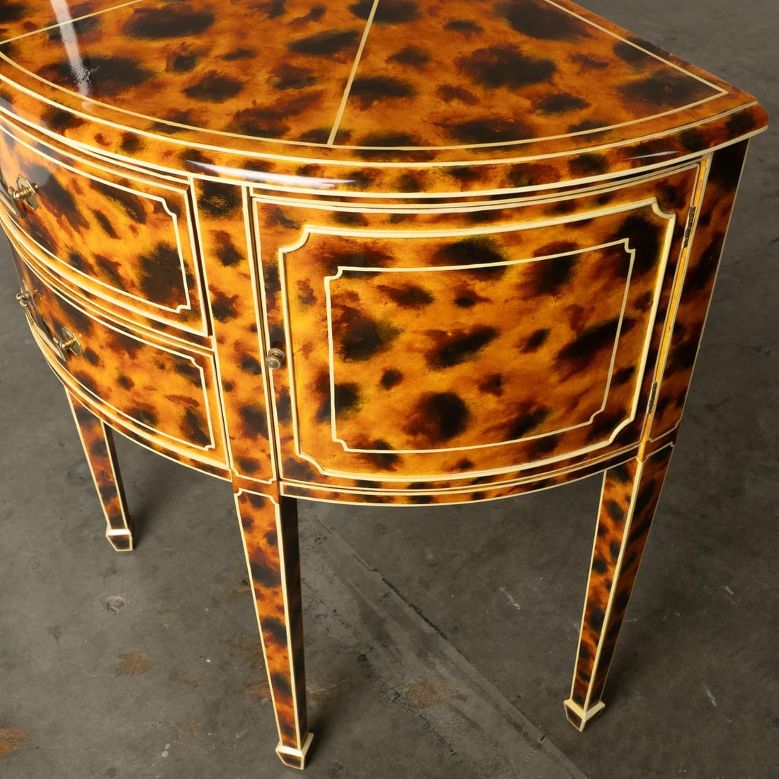 1980s Maitland Smith FAUX-Tortoise-Shell Console Table "˜Trompe L'oeil' Masterpiece - 10