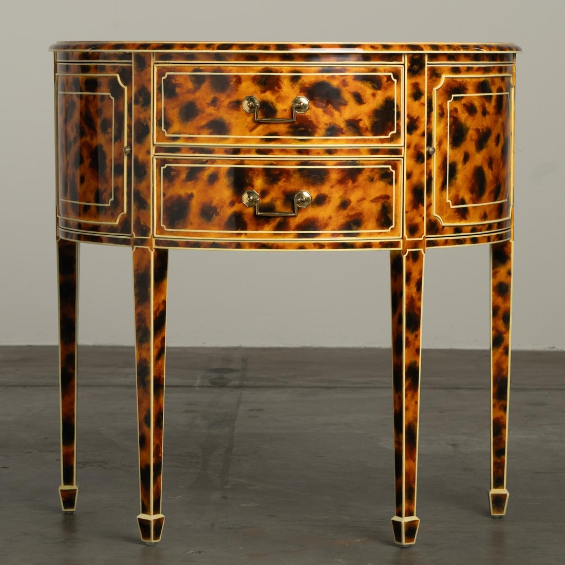 1980s Maitland Smith FAUX-Tortoise-Shell Console Table "˜Trompe L'oeil' Masterpiece - 3
