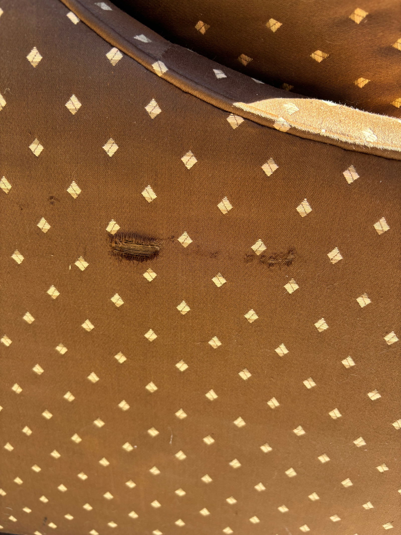 1960s Midcentury Modern Wingback Tufted Upholstered Chair With Two Pillows - 7