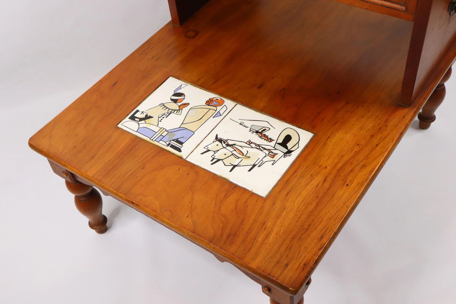 Vintage Lane Furniture Mid-Century Modern Tile Side Table - 3