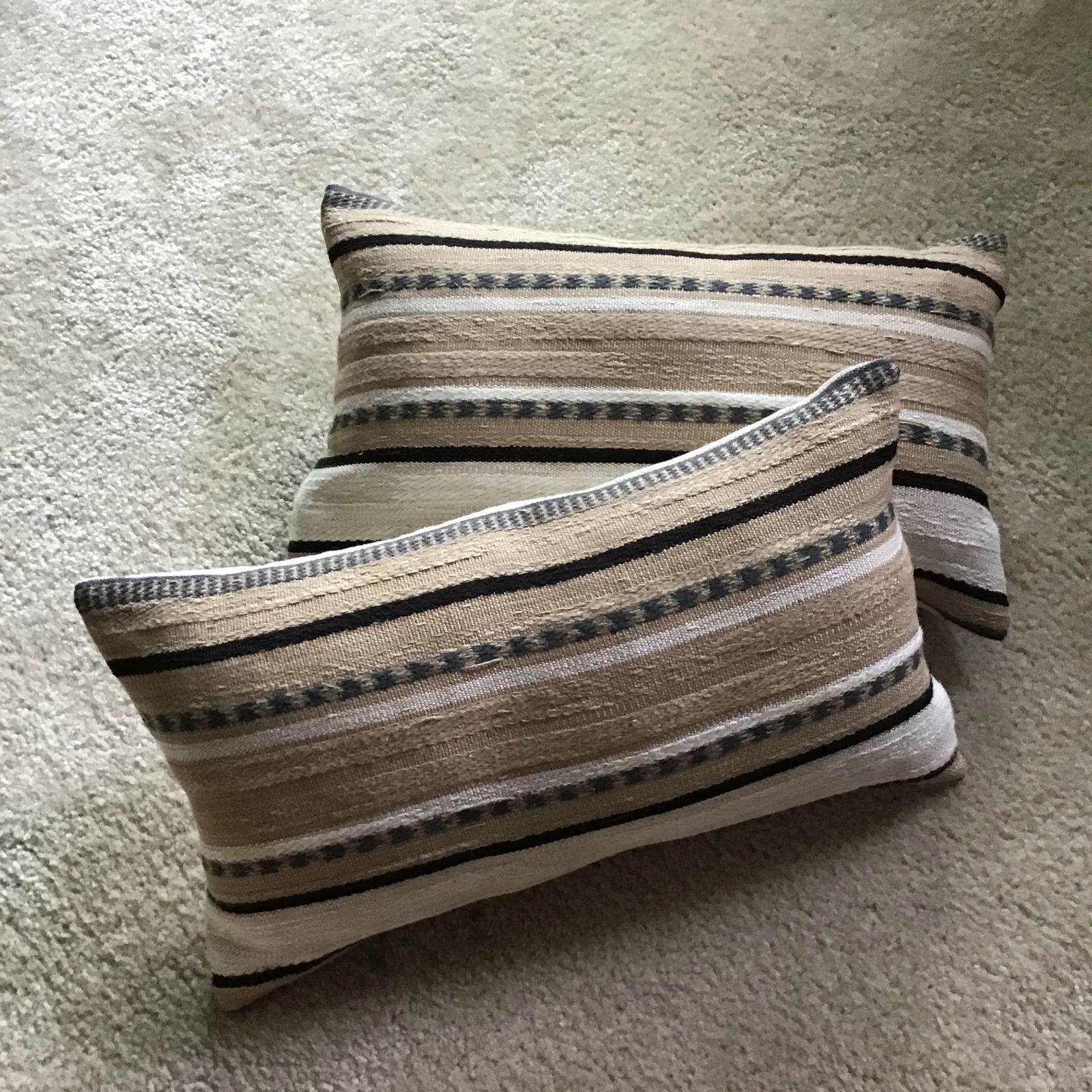 Kravet Lumbar Pillows Serape Blanket Fabric Kravet Couture Fabric Serape Blanket Style Lumbar Pillow - 2