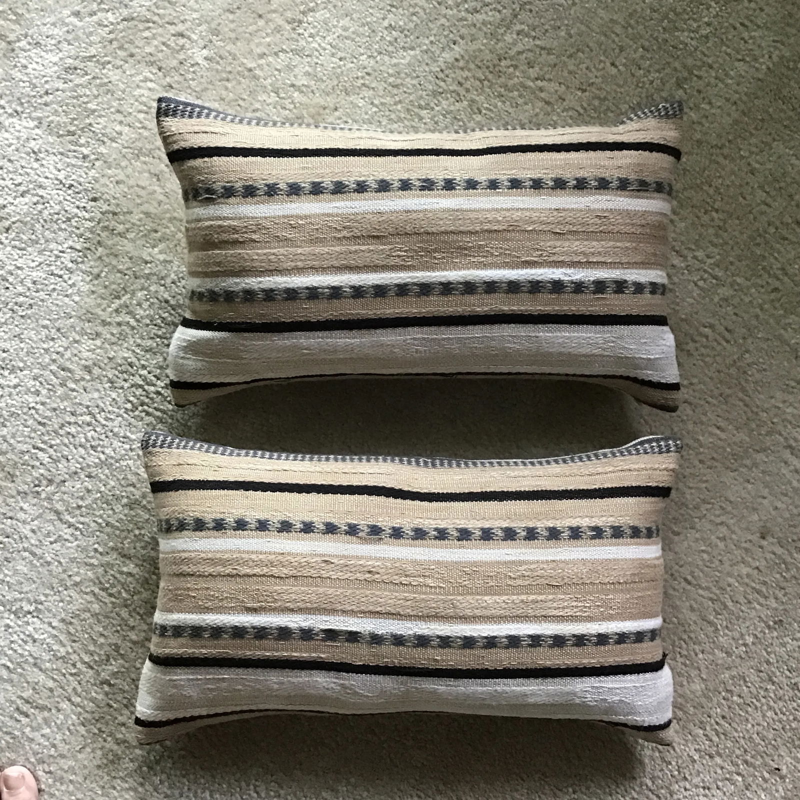 Kravet Lumbar Pillows Serape Blanket Fabric Kravet Couture Fabric Serape Blanket Style Lumbar Pillow - 7