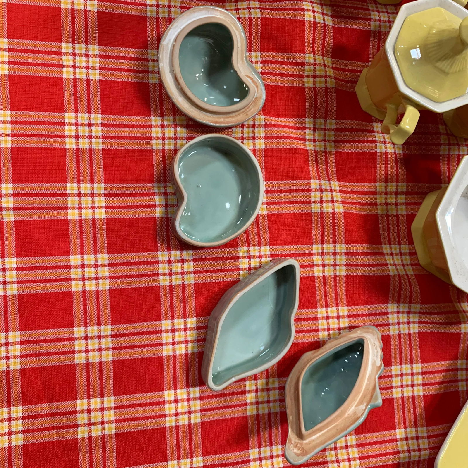 1980s Light Blue Ceramic Seashell Trinket Boxes- a Pair - 2