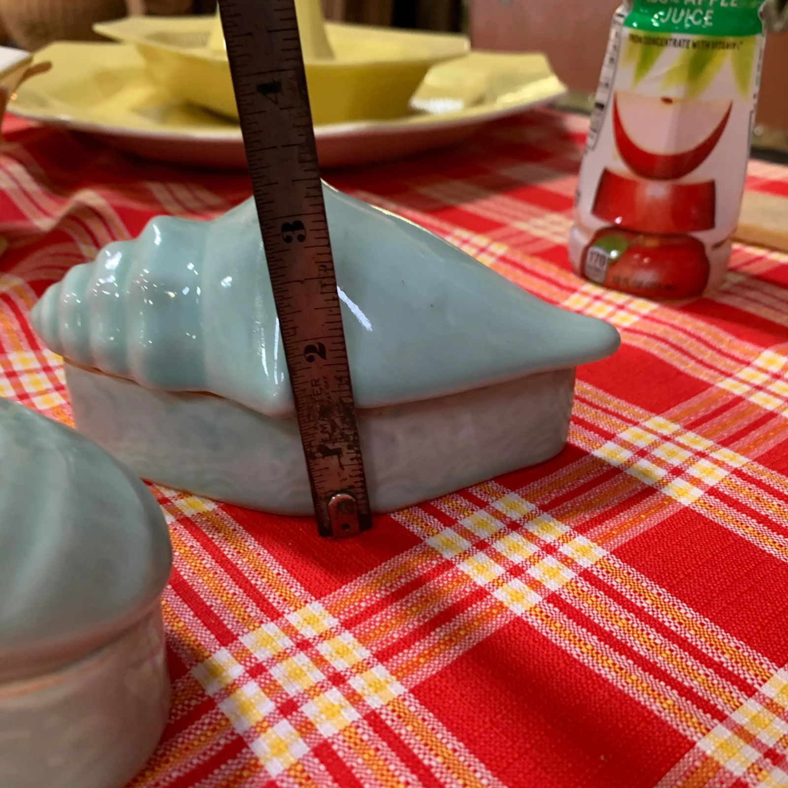 1980s Light Blue Ceramic Seashell Trinket Boxes- a Pair - 6