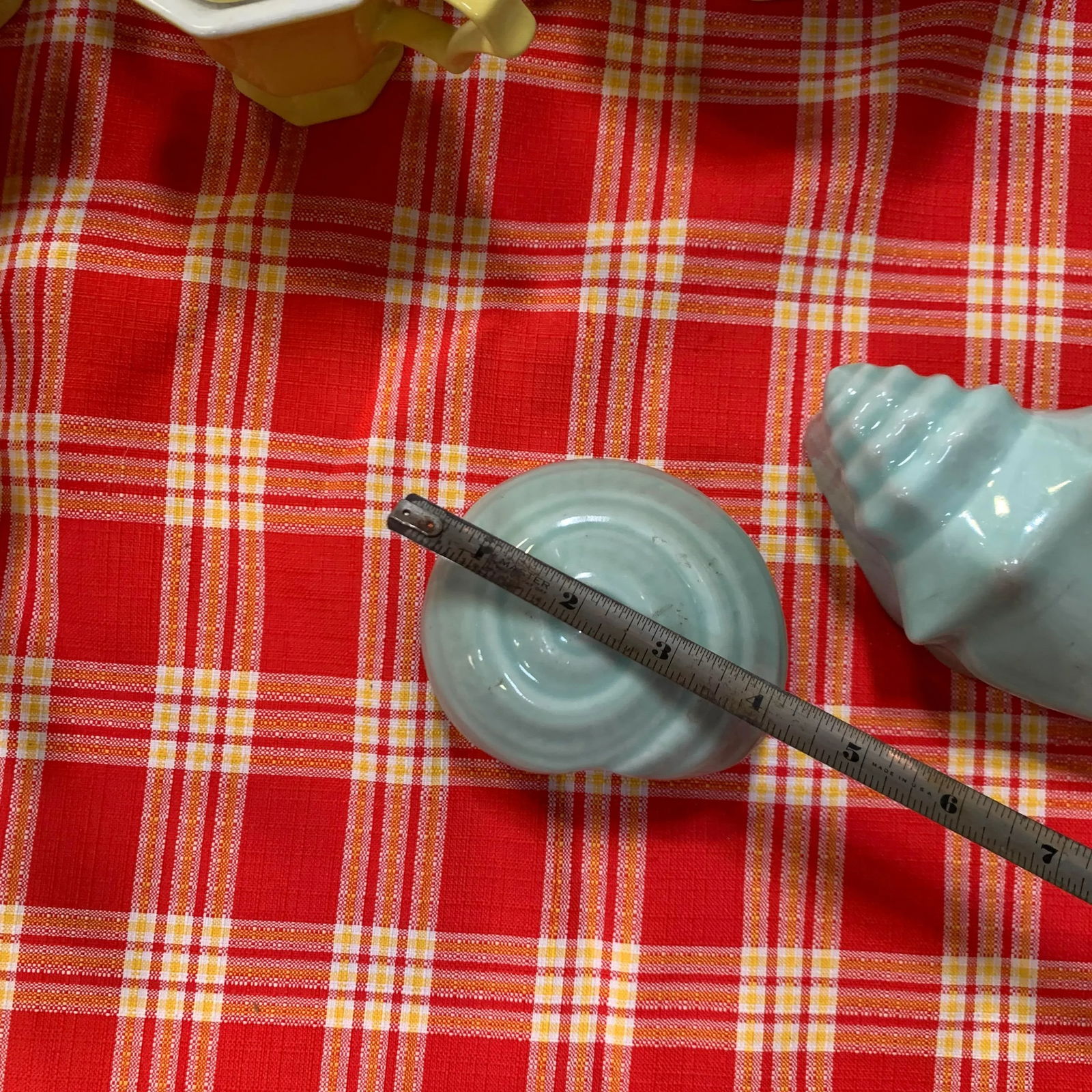 1980s Light Blue Ceramic Seashell Trinket Boxes- a Pair - 9