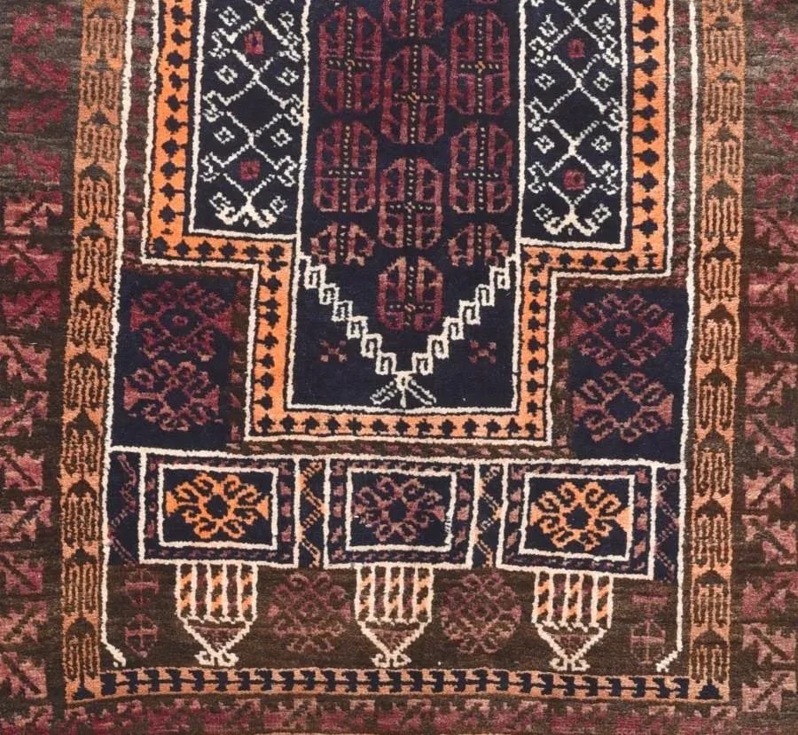1960s Persian Gabbeh Rug-2"²4"³ × 2"²10"³ - 2