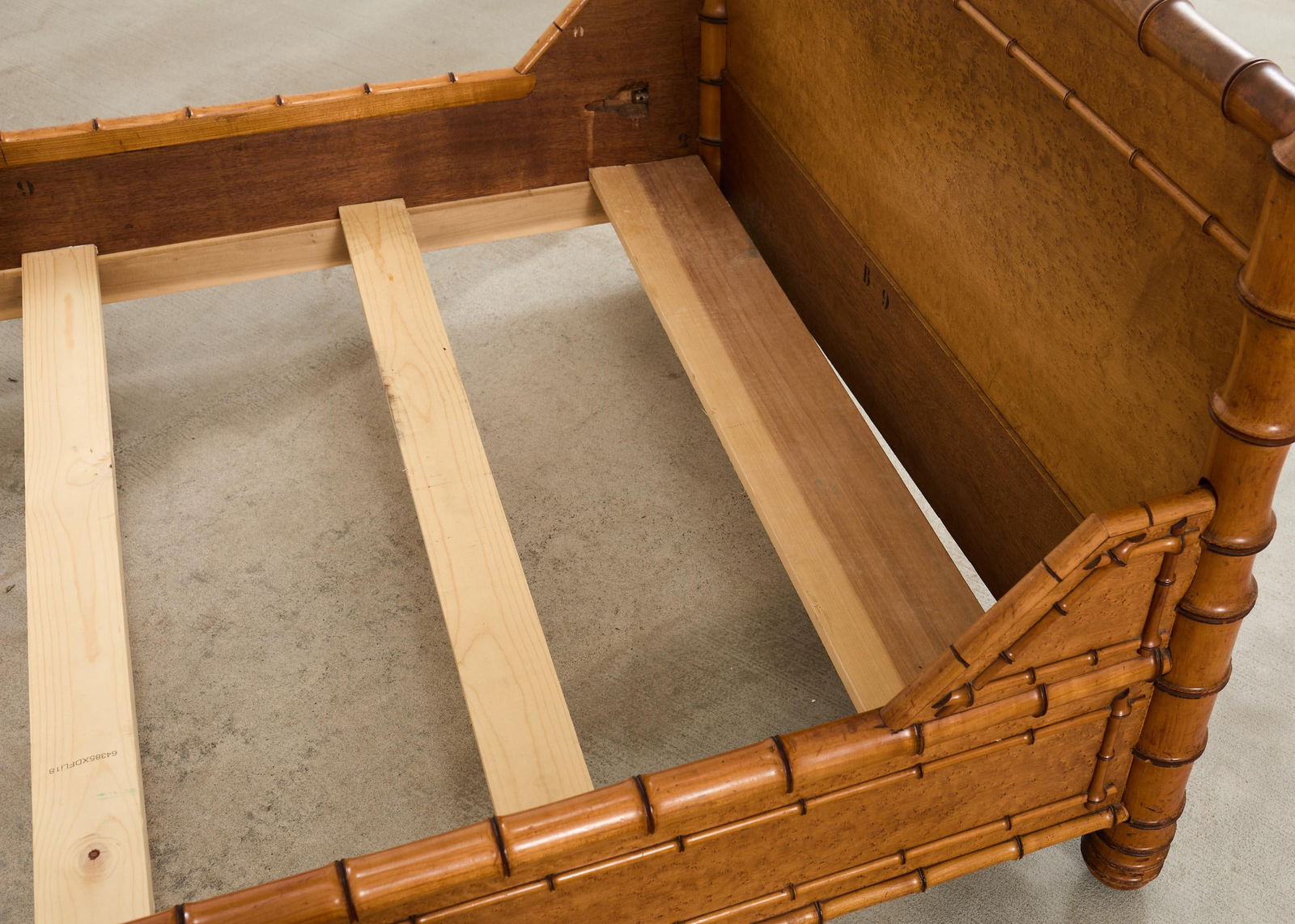 19th Century English Aesthetic Movement Faux Bamboo Maple Bed - 13