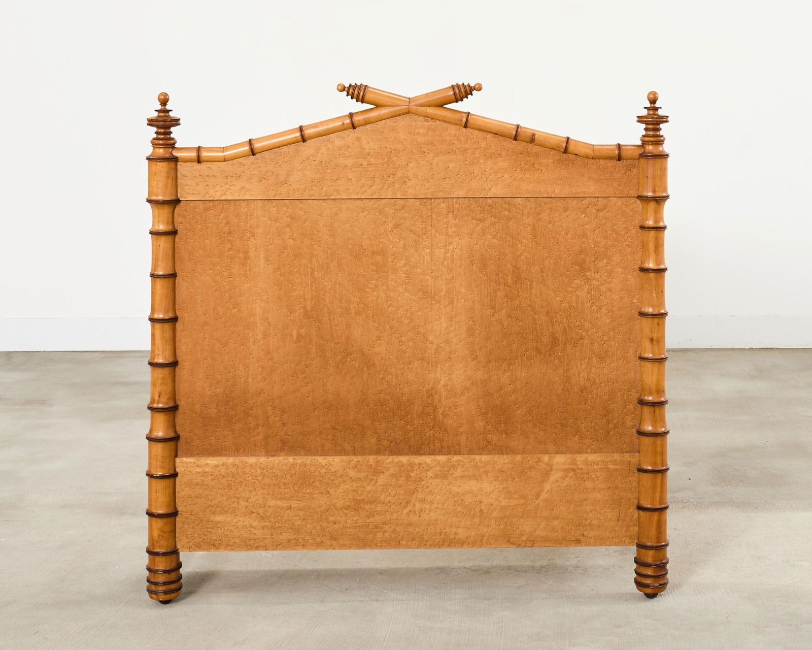 19th Century English Aesthetic Movement Faux Bamboo Maple Bed - 17
