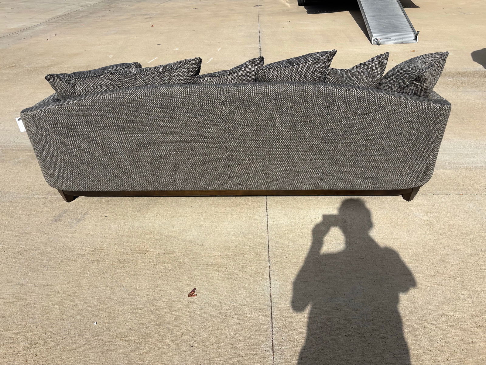 Charlotte Flannel Modern Dark Gray Sofa Attributed to Paul Michael Company - 4
