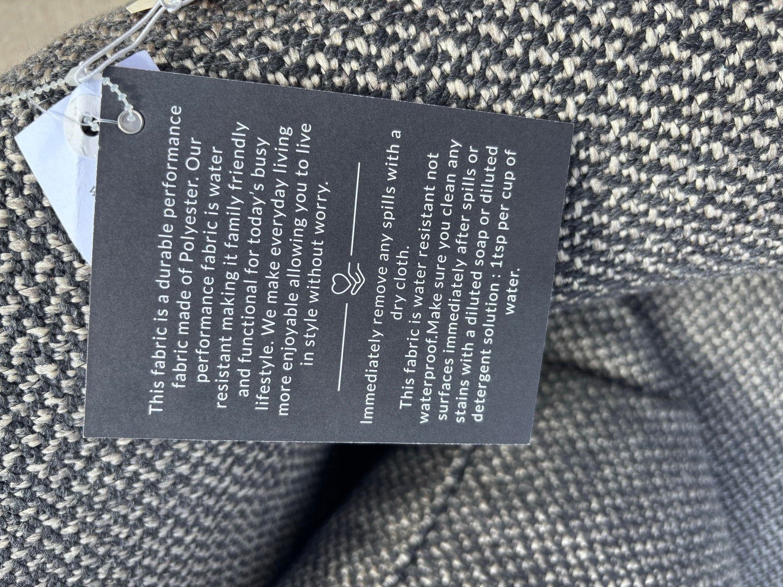 Charlotte Flannel Modern Dark Gray Sofa Attributed to Paul Michael Company - 6