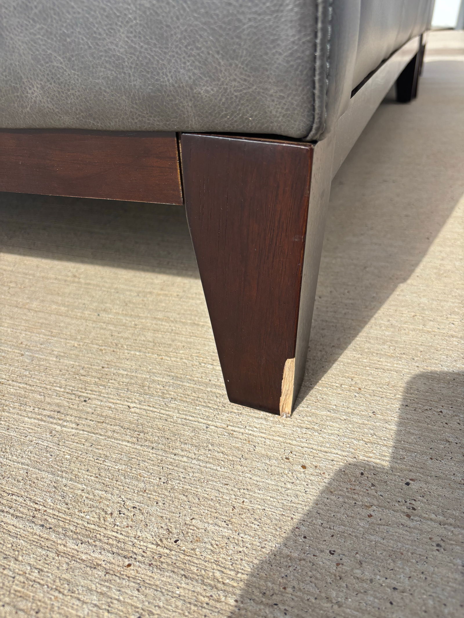 Harlow Leather Dark Grey Modern Sectional, Paul Michael Company - 11