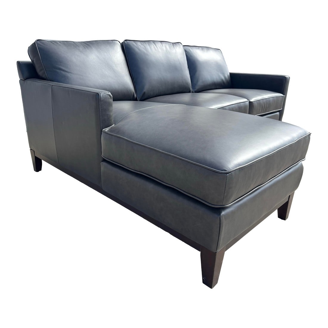 Harlow Leather Dark Grey Modern Sectional, Paul Michael Company: The Harlow Leather Dark Grey Modern Sectional from Paul Michael Company is the ultimate blend of sleek design and luxurious comfort. Wrapped in rich, dark grey leather, it exudes modern